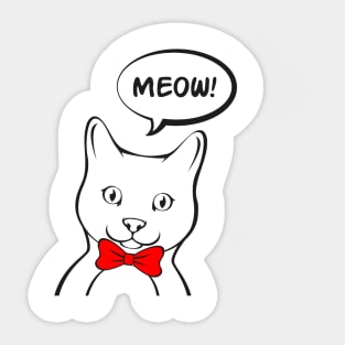 Meow Cat Sticker